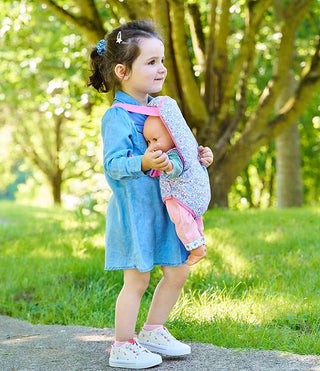 Bright Pink Floral Baby Sling