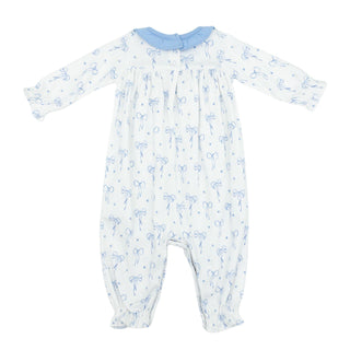 Girls Knit Lila Long Bubble - Blue Bows
