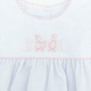 Girls Bubble with Duck Hand-embroidery