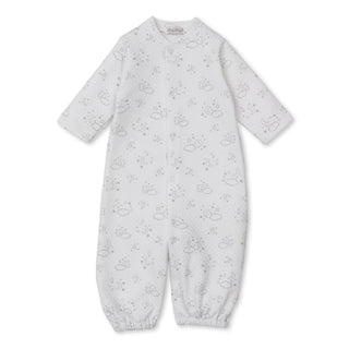 Jacquard Printed Converter Gown - Cheerful Good Night - Silver