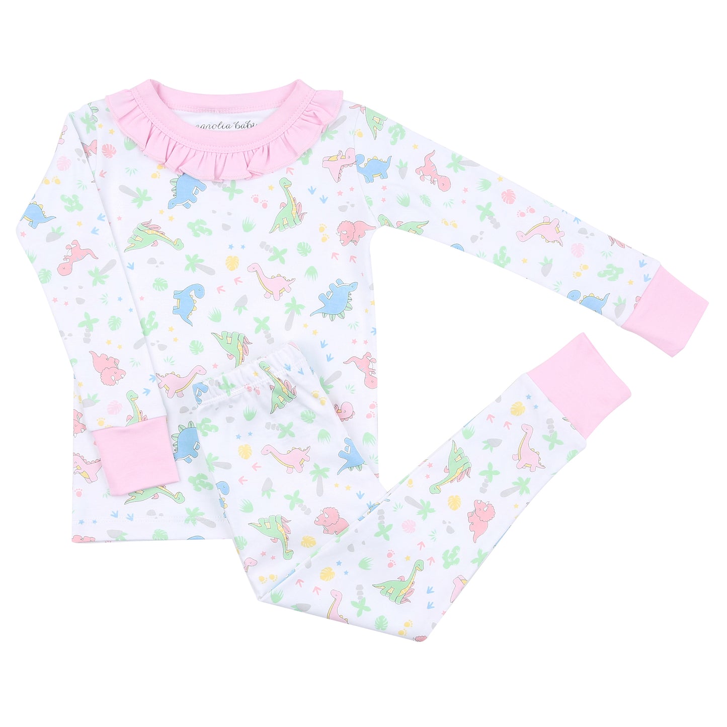 Girls Dinoland Printed Pajama Set