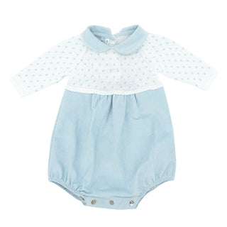 Collared Bubble with Bitty Dot - Blue