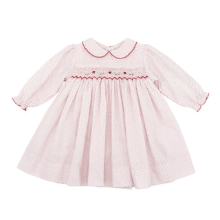 Collared Dress and Bloomers with Hand-smocked Bullion Bows