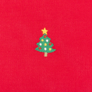 Kendall Dress with Embroidery - Christmas Trees