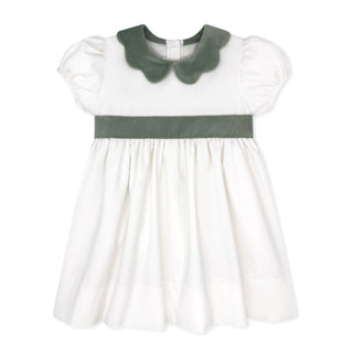 Blakely Band Dress - Winter White Velvet