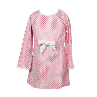 Pima Knit Waist Dress - Red Dot