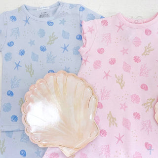 Sea Shells Print Pajama Short Set
