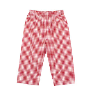 Leo Pants (Broadcloth) - Red Check