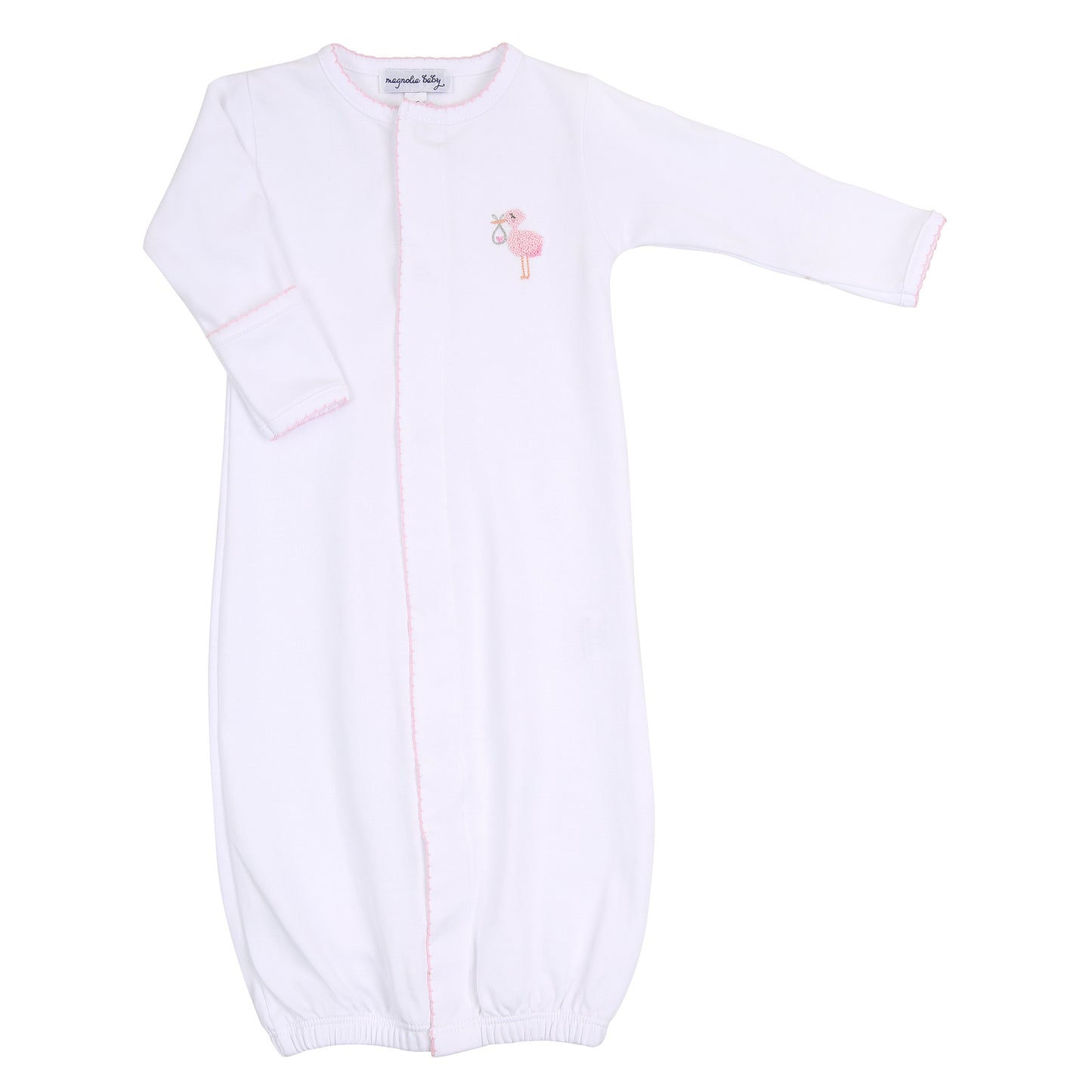 Tiny Stork Embroidered Converter Sack