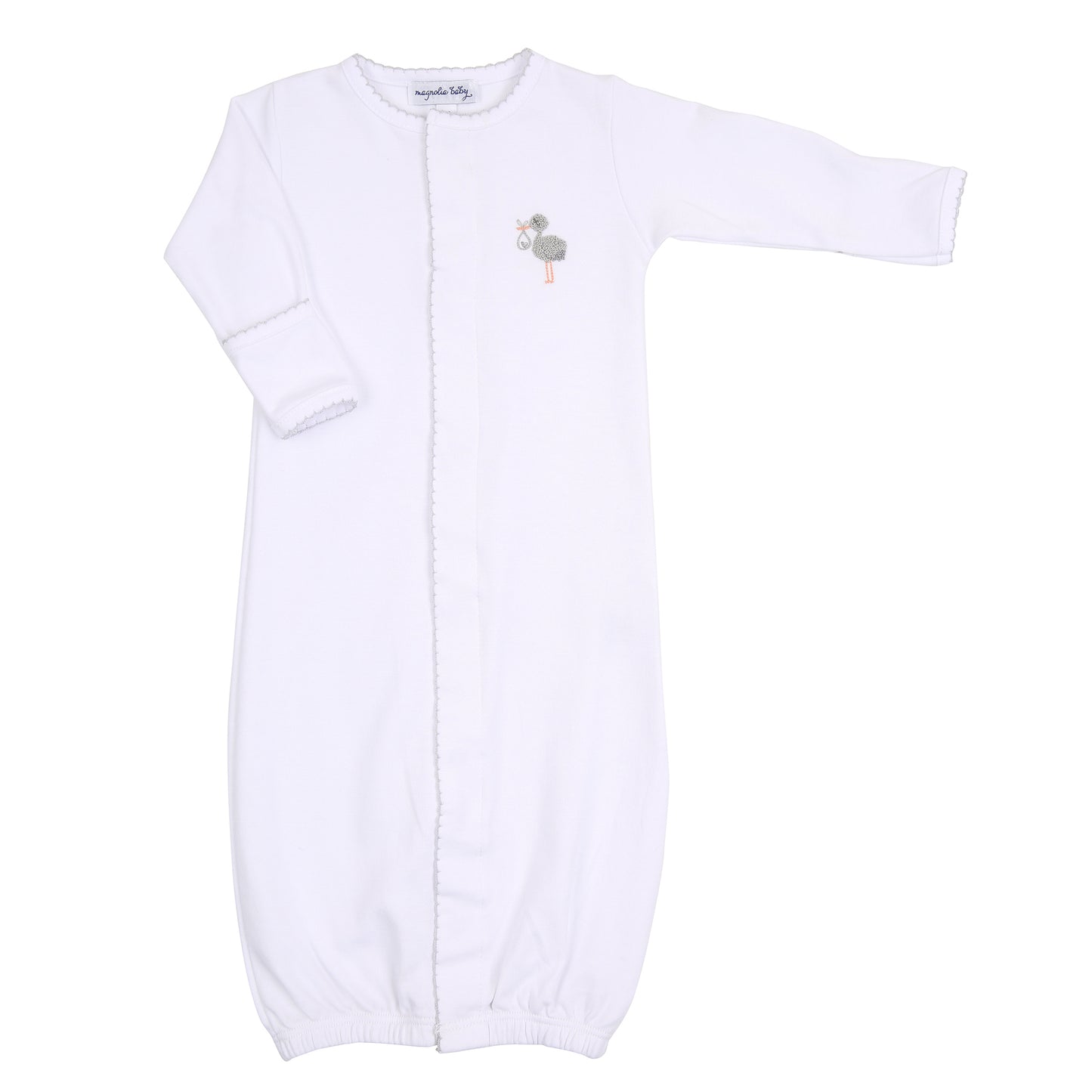 Tiny Stork Embroidered Converter Sack
