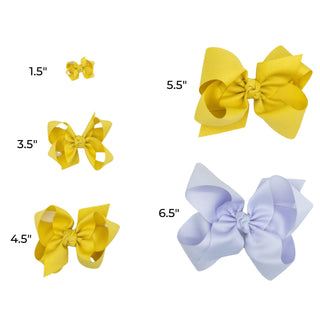 Grosgrain Double Knot Hair Bow - Powder Orchid