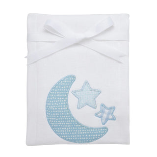 Single Appliqued Burp Cloth - Blue Lullaby