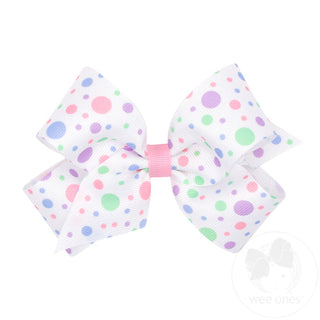 Easter and Spring-Inspired Print Grosgrain Hair Bow - FINAL SALE