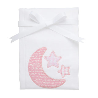 Single Appliqued Burp Cloth - Pink Lullaby