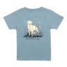 Labrador on Steel Blue