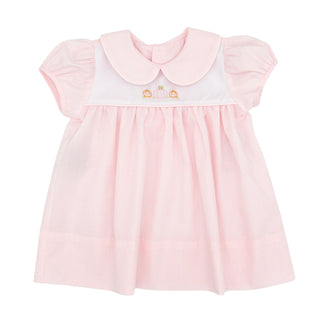 Sawyer Dress with Hand-embroidery - Pumpkins