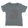 Crimson Elephant on Grey