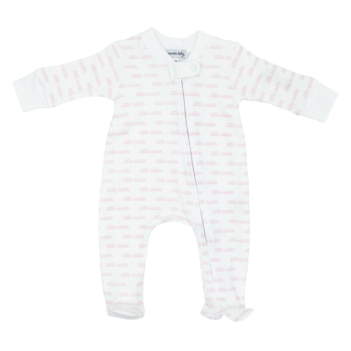 Little Sister Printed Zipper Footie
