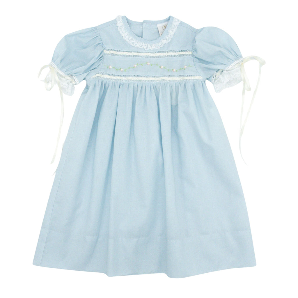 Tiny Town Heirloom Dress - Blue Batiste