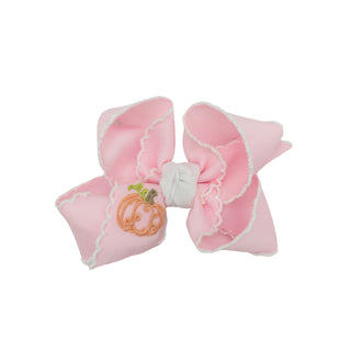 Pumpkin Embroidered Hairbow