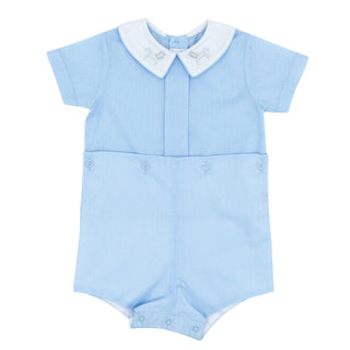 Collared Button-on with Rocking Horse Hand-embroidery