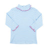 Sky Blue Stripe with Pink