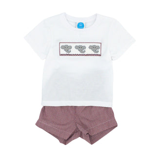 Boys Smocked Game Day Short Set - Alabama