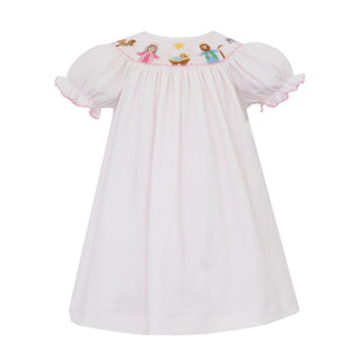 Knit Bishop Dress with Smocking - Nativity