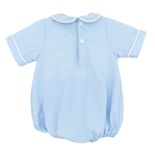 Boys Collared Bubble with Smocked Christmas Trees