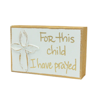 "For This Child" Wood Block