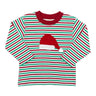 Santa Hat on Christmas Stripe