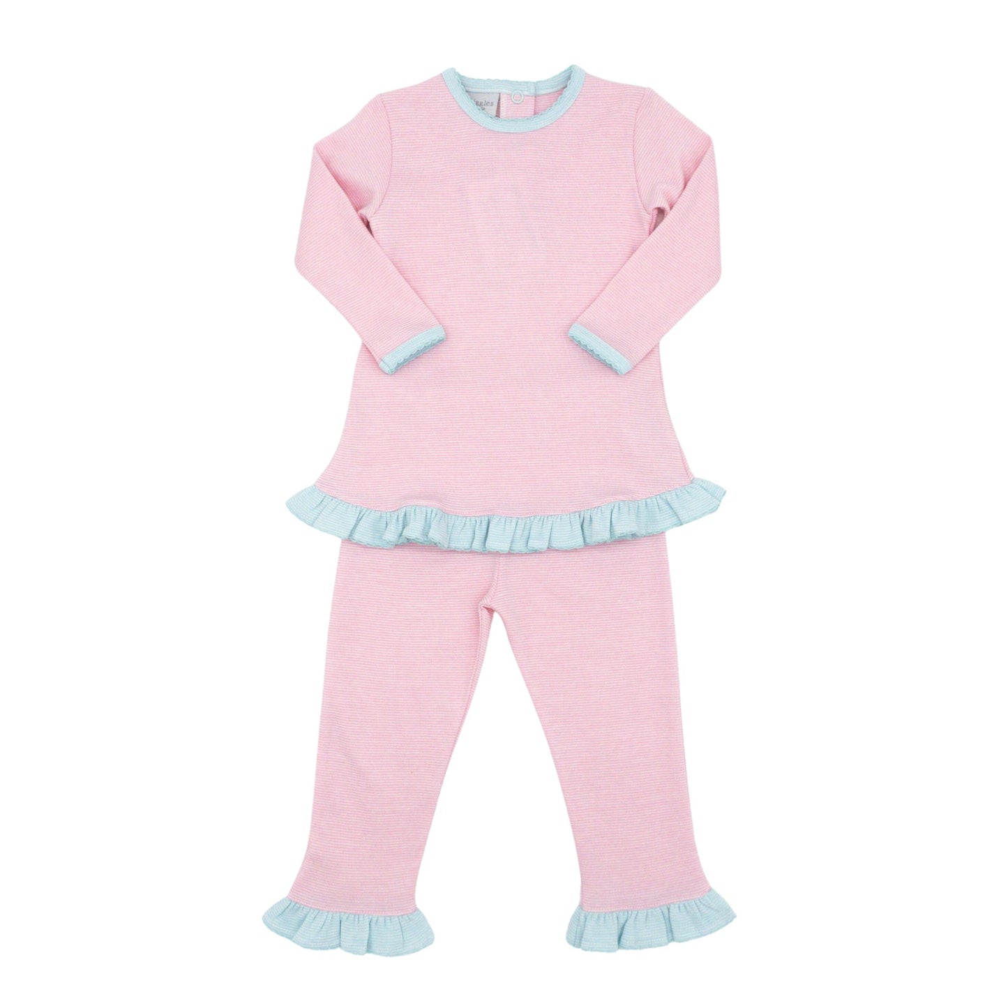 Pink & Aqua Ministripe Pant Set