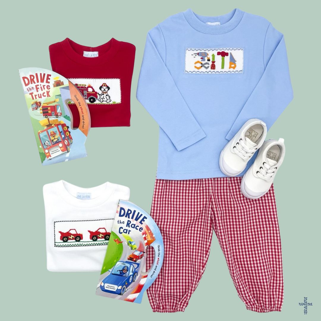 Smocked Racing Cars T-shirt