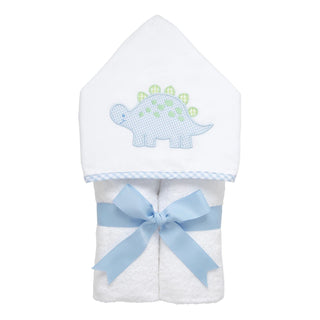 Everykid Hooded Towel - Blue Dino Applique