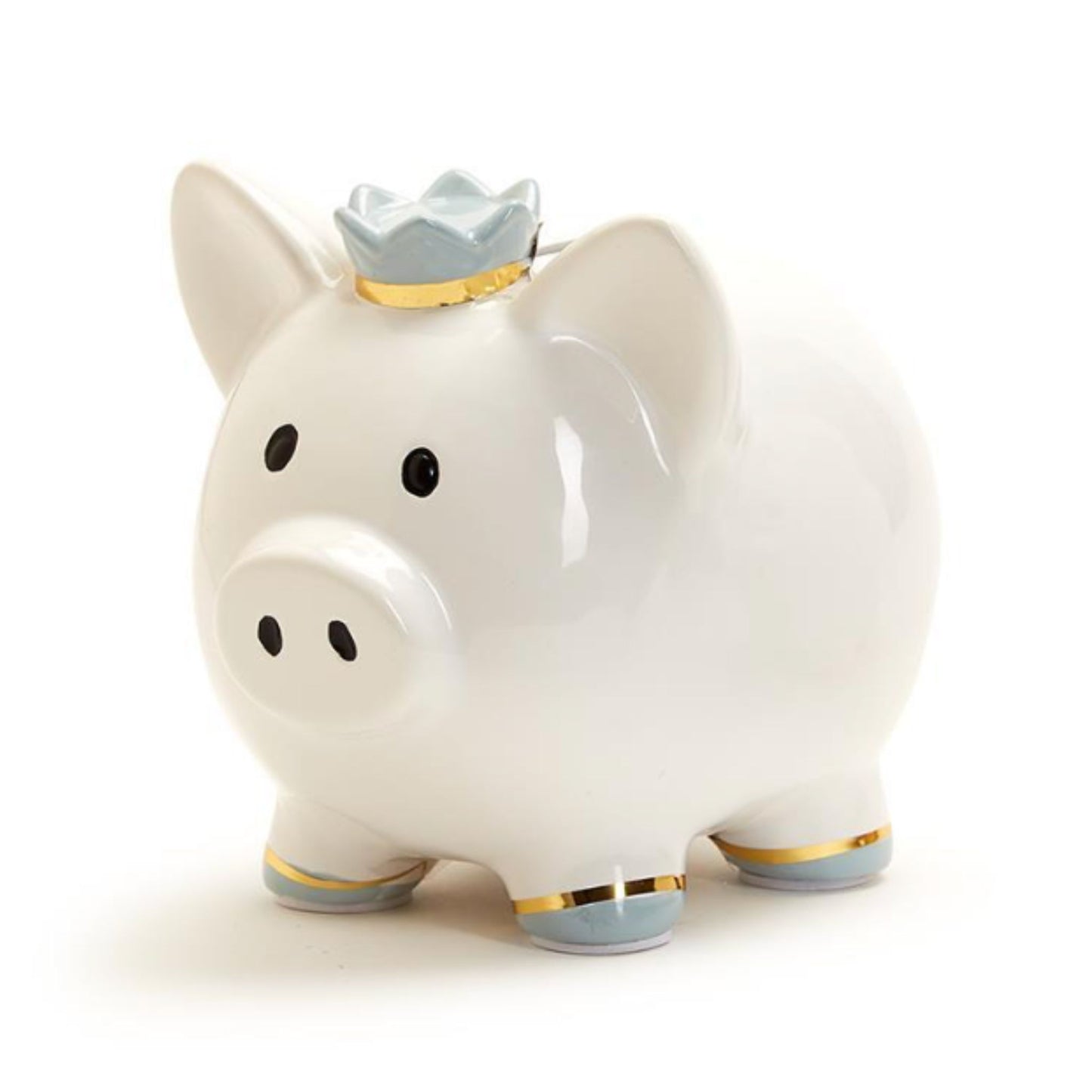Piggy Bank with Crown Boxed Gift Set
