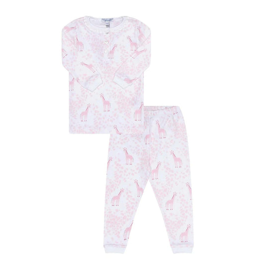 Girls Giraffe Print Pajama Set - FINAL SALE