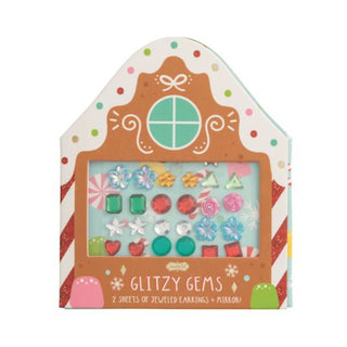 Christmas Glitz Gems Sticker Earrings