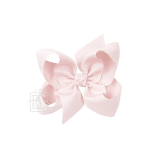 Grosgrain Double Knot Hair Bow - Powder Pink