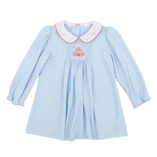 Girls Knit Sylvie Dress with Hand-smocking - Gingerbread House