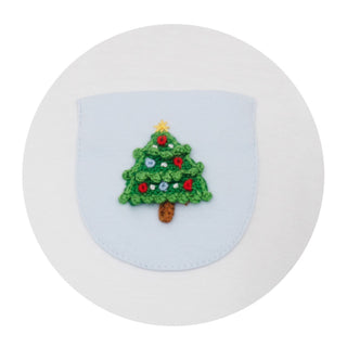 Boys Knit Pant Set with Crochet Christmas Tree