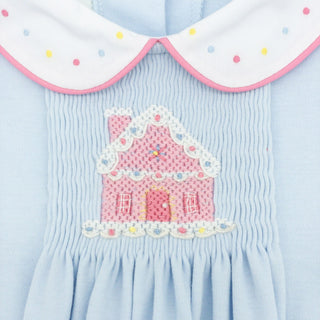Girls Knit Sylvie Dress with Hand-smocking - Gingerbread House