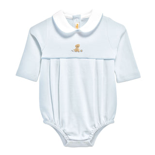 Boys Pima Collared Bubble with Hand-embroidery - Good Puppy