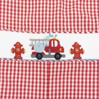 Ashton Shortall with Hand-smocking - Firetruck