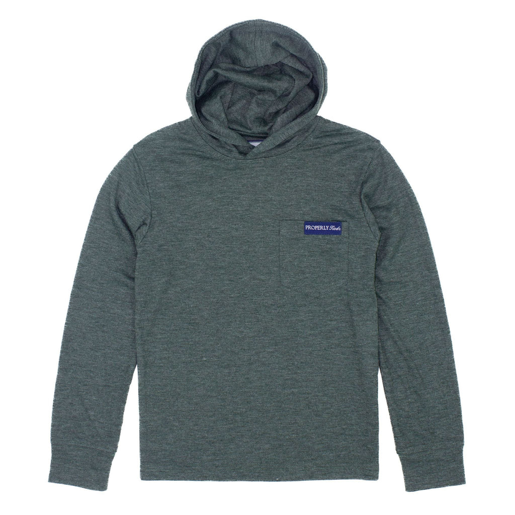 Properly Tied Portland Pocket Tee, Flying Mallard on Moss Grey main image 0