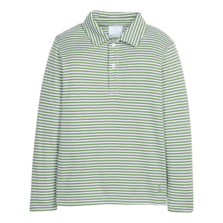 Long-sleeve Polo - Watercress Stripe