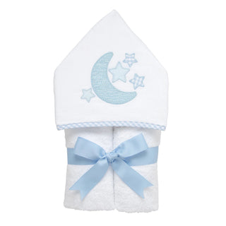 Everykid Hooded Towel - Blue Lullaby Applique