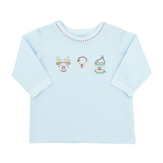 Houston Long-sleeve T-shirt with Hand-embroidery - Christmas