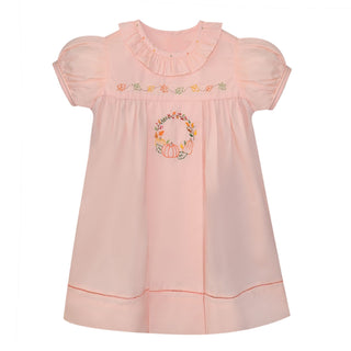 Beatrix Autumn Wreath Embroidered Dress