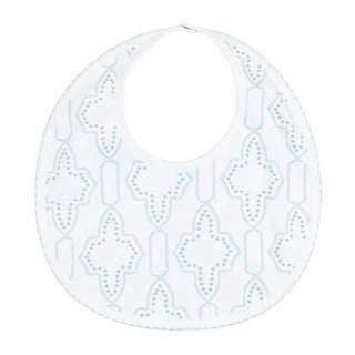 Printed Bib - Blue Lattice
