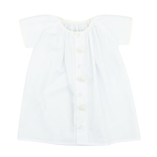 Button-front Daygown with Hand-embroidery - Lambs